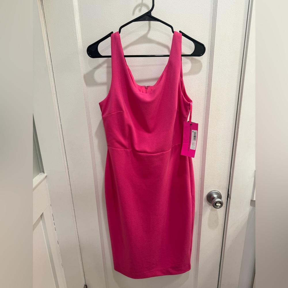 NWT Hot Pink Betsey Johnson Knee Length Sleeveless Dress